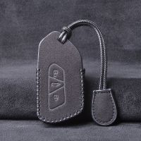 ❃ Leather Car Key Cover For VW Volkswagen Golf 8 Mk8 2020 Skoda 3 Buttons Smart Keyless Remote Control Fob Cases Keychain Holder