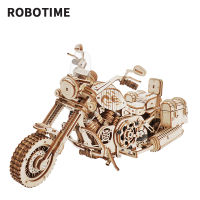 Robotime Motorcycle Puzzle 3D Wooden DIY Children Game Assembly Wood Model Kit Building Blocks Decoration for Gift