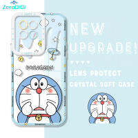 เคสโทรศัพท์ ZeroQiQi Hp Itel S23ของแท้กันกระแทกลายการ์ตูน Doraemn เคสโทรศัพท์คริสตัลปลอกอ่อนคลุมทั้งหมดเคสมือถือใสเพื่อการป้องกันกล้อง