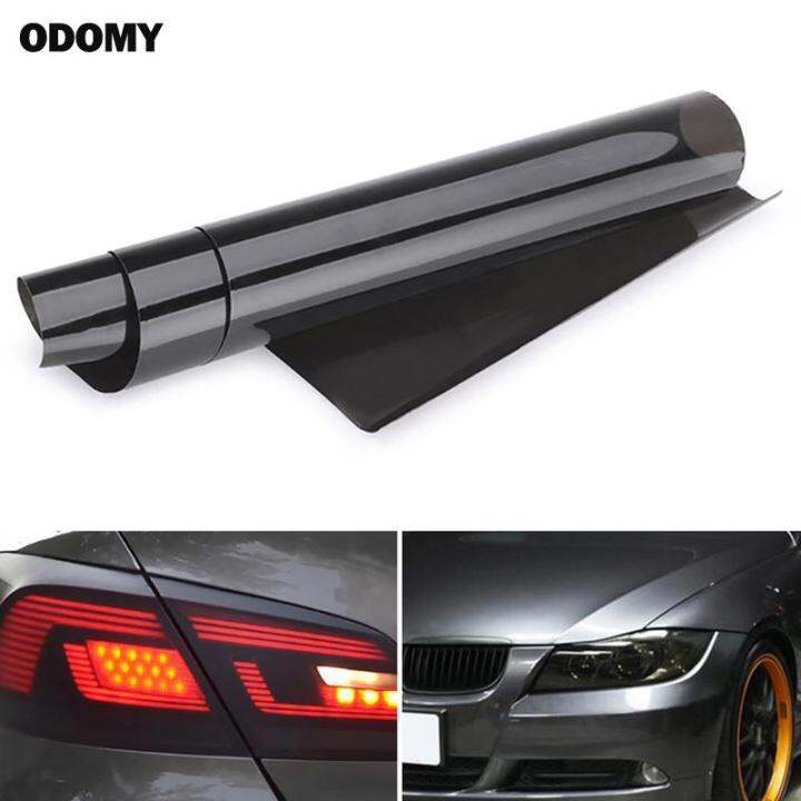 30 x 120cm Black Tint Film Fog Tail Light Headlight Tinting Car Van
