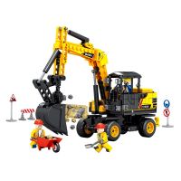 SEMBO บล็อก712018-21เทคนิคการก่อสร้าง SANY รถขุด Bulldozer รุ่นของเล่นอาคารบล็อกเด็ก Diy อิฐเด็กของขวัญ