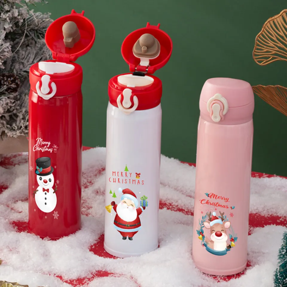 Wholesale Children Cute Cartoon Thermos Vacuum Flask Christmas Elk