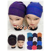 【YF】 Comfortable Worship Hat Twisted Turban Hats Women Cap Beaded For India Scarfs Head Wrap Headband Girl Hair Accessories Lady