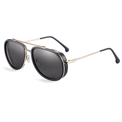 POLARKING Brand Steam Punk Polarized Men Sunglasses Gafas De Sol Fashion Mens Driving Metal Sun Glasses Fishing Travel Eyewear