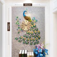 Luxury Peacock Wall Clock European Style Living Room Clock Home Silent Wall Clock Modern Quartz Decoration Clock