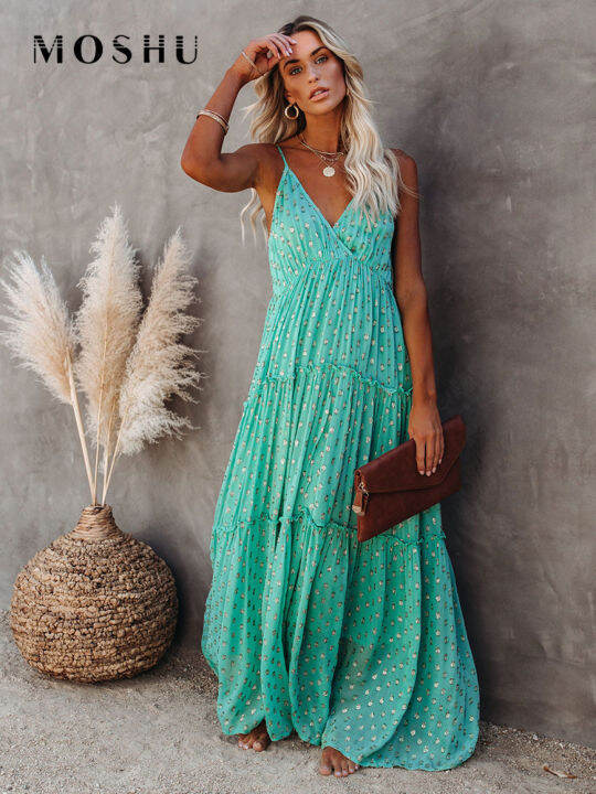 Urbann-Vibe Bohemian Orange Strapless Patchwork Maxi Dress for Summer Garden Parties main image 0