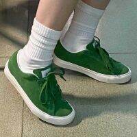 COD DSFGERERERER Foreign Trade Hip Hop Skateboard Shoes Womens Green Canvas Leisure Fashion Versatile Light White Shoes Female Students Tide