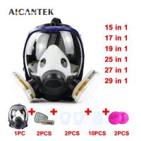 Chemical Gas Mask 6800 17/29 in 1 Dustproof Respirator Paint Pesticide Spray Silicone Full Face Filters For Laboratory Welding