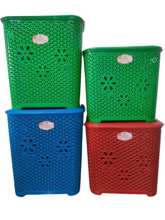 COLORED RATTAN PLASTIC Laundry Basket/Laundry