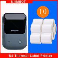 Niimbot B1เครื่องพิมพ์ฉลากแบบพกพาเครื่องม้วนสีกระดาษสติกเกอร์ QR โค้ดบาร์โค้ดขนาดเล็กเครื่องพิมพ์ความร้อนมือถือแบบพกพาป้ายเคเบิล