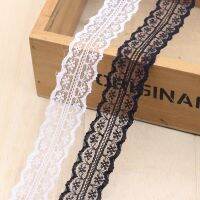 1Meter 25mm White/black Lace Ribbon DIY Decorative Lace Trim Fabric Wedding Birthday Christmas Decor Craft Clothing/Accessories Gift Wrapping  Bags