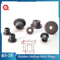 2-5Pcs White/Black Round Hollow Silicone Rubber Grommet Hole Plugs Wire Cable Wiring Protect Bushes O-rings Gasket 5-28mm Gas Stove Parts Accessories