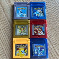 GBC เกม Pokemon Series เยอรมัน NOE รุ่น 16 บิตเกมคอนโซลการ์ดสีแดงสีฟ้าคริสตัลเงินสำหรับ GBA GBC-fkldqyfiopgjf