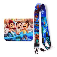 Cute Horizontal Disney Luca Bank Card Holder Students Bus Card Case Lanyard Visit Door Identity Badge Card Cover Card Holders