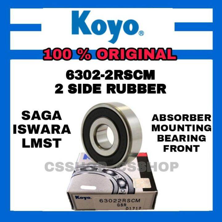♘KOYO 6302 2RSCM PROTON SAGA ISWARA LMST ABSORBER MOUNTING BEARING