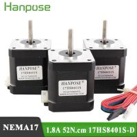 3ชิ้น17hs8401s สเต็ปมอเตอร์4ตะกั่ว Nema17มอเตอร์42มอเตอร์มอเตอร์1.8a ขนาด42กก. มอเตอร์สำหรับเครื่องพิมพ์3d