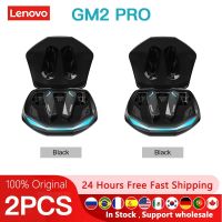 Lenovo หูฟัง Gm2 Pro 5.3ของแท้10ชิ้น,หูฟังโทรโหมดบลูทูธหูฟังที่เสียบหูไร้สายต่ำ Hd มีความหน่วงแบบคู่