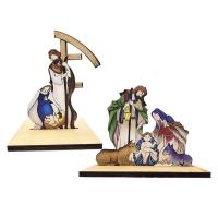 Nativity Sets For Christmas Indoor Wood Sculpture Ornaments For Nativity Birth Christmas Decorations For Table Home Desktop Ornament Bedside Bedroom Mantelpiece appropriate