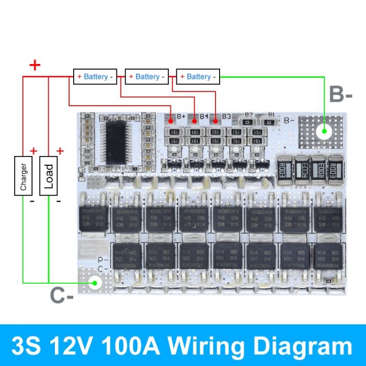 18v-21v-100a-3s-4-5s-bms-ternary-lithium-battery-protection-circuit-board-li-polymer-balance-charging-board-module