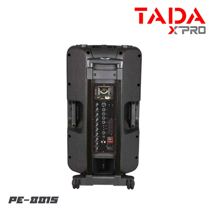 tada-pe-8815-ตู้ลำโพงมีแอมป์ในตัวขนาด-15-นิ้ว-กำลังขับ-300-วัตต์-พร้อมไมค์ลอย-2-ตัว-เหมาะงานอีเว้น-ประชาสัมพันธ์-ออกร้าน-รับประกันสินค้า-1-ปี