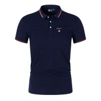 2023 NEW Style Gant32 Mens Classic Polo Shirt Striped Casual Fashion Polo Shirt with Short Sleeves Comfortable High Quality Lapel Tennis Shirt Golf Tops，Can be customization