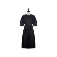 SHU APPAREL MINIMAL ANKLE DRESS - BLACK #F