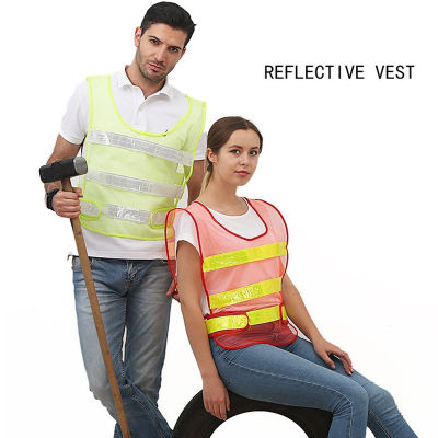 เสื้อสะท้อนแสง เสื้อกั๊กสะท้อนแสง เสื้อสะท้อนแสงจราจร เสื้อเซฟตี้ Reflective Vest เพื่อความปลอดภัย ซักทำความสะอาดได้ ใส่สบาย ระบายอากาศได้