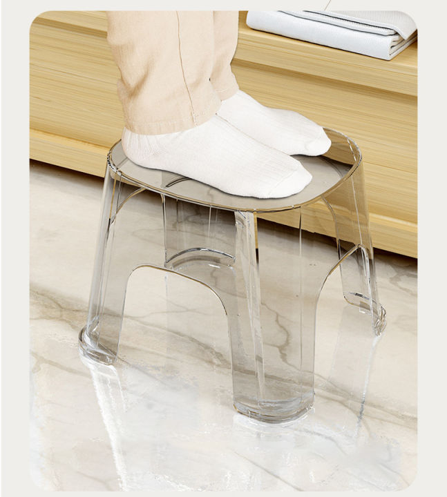 yonuo-เก้าอี้เตี้ย-อุจจาระแบบโปร่งใส-เก้าอี้ซักผ้า-เก้าอี้ตัวเล็กพลาสติก-เก้าอี้เท้า-เก้าอี้รองเท้า-ระดับสูง
