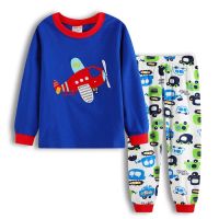 Air Plane Baby Boys Clothes Suits Children Pajamas Kids Sleepwear Blue Toddler Nightgown 2 3 4 5 6 7 Home Clothing Sleep Suit