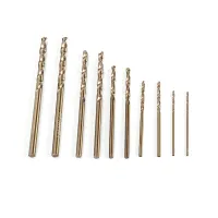 【2023】10pcs 1.5-3mm High Speed Steel Twist Drill Set M35 Stainless Steel Reamer Tools Wood Drill For Cutting Drilling Slotting