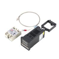 Digital Pid Temperature Controller Kit Dual Digital แสดงผล Rex C100 Thermostat 40da Relay K Type Probe Sensor