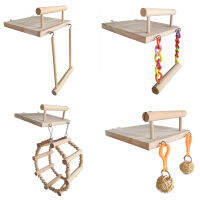 นกไม้ธรรมชาติ Perch Springboard ของเล่น Swing ตลกแขวนการฝึกอบรมของเล่น Bird Cage อุปกรณ์เสริม