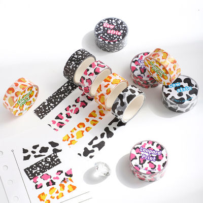 【2023】Leopard Animal Print Washi Tape Ice Cream Ze ing Tape Decorative Tapes Adhesive Stickers For Diy Crafts Journal Planner