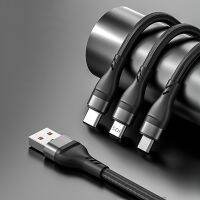 ที่ชาร์จแบตสำรอง6A/3A อเนกประสงค์สายข้อมูลไมโคร USB สายข้อมูลสายหนึ่งลากสามที่ชาร์จความเร็วสูงสายชาร์จสายสายชาร์จข้อมูลยูเอสบี3 In1