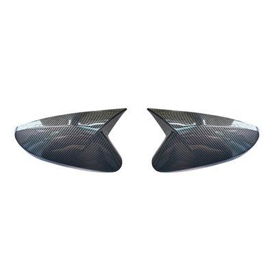Car Rearview Mirror Cover Ox Horn Side Mirror Shell Reverse Caps Trim for Hyundai Veloster 2011-2015 Carbon Fiber