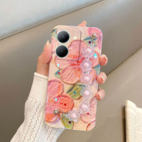 เคส Vivo Y36 5G ล่าสุด มีสายคล้องข้อมือน่ารัก เคสนิ่ม ลายดอกไม้สวยงาม vivo Y36 5G เคสมือถือ