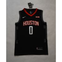 Hot Newest Top-quality New arrival 2022 2023 Newest shot goods Most popular 22/23 Top quality Ready Stock High quality 2019 new mens Houston Rockets 0 Russell Westbrook embroidery basketball jerseys jersey black