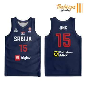 Maglia Serbia Fiba Worn Basket Indossato Yugoslavia Serbia Tepic