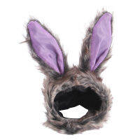 Aixuexi Cat Cross Dress Rabbit Shape Design Cosplay Prop Plush Creative Pet Costume Headgear for Party Breathable Pet Cosplay