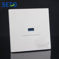 SeTo 86 Type Single Port 3.0 USB Connector Plug Panel Wall Plate Socket Keystone Faceplate