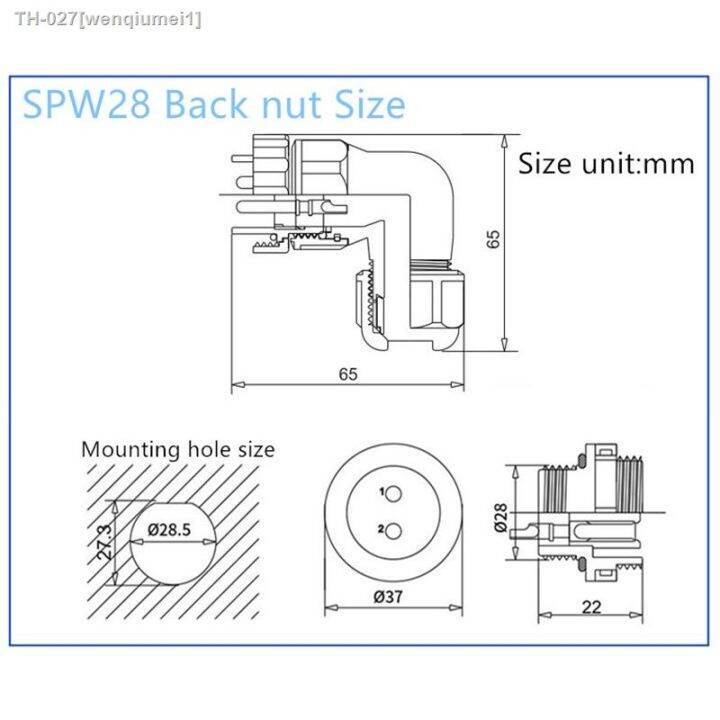 sp28-ip68-elbow-back-nut-waterproof-cable-connector-2-3-4-5-6-7-9-10-12-14-16-19-22-24-26-pin-aviation-cable-connectors