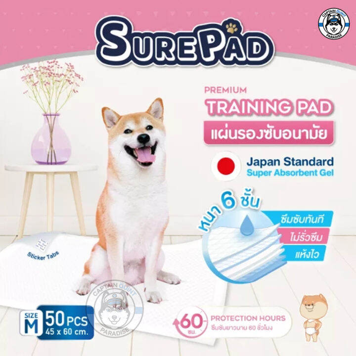 surepad-training-pad-dave-แผ่นรองซับ-ผ้ารองฉี่-แผ่นรองฉี่สุนัข-รุ่นหนา