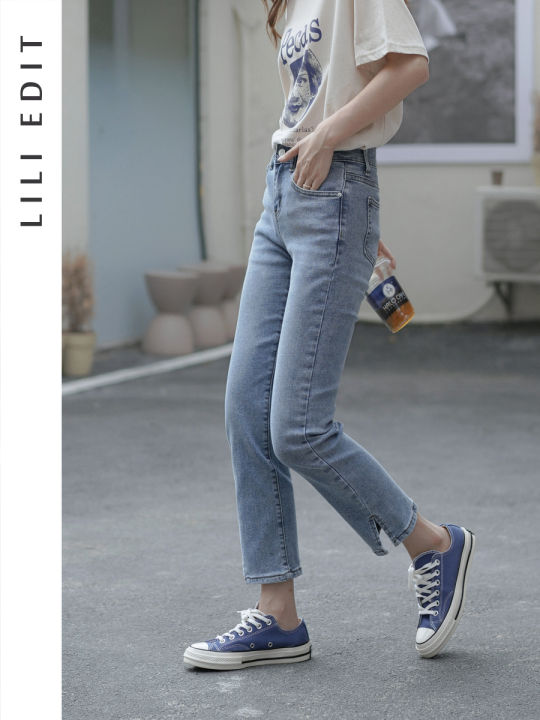 lili-edit2021-new-summer-high-waist-slim-fit-straight-split-cropped-jeans-for-women