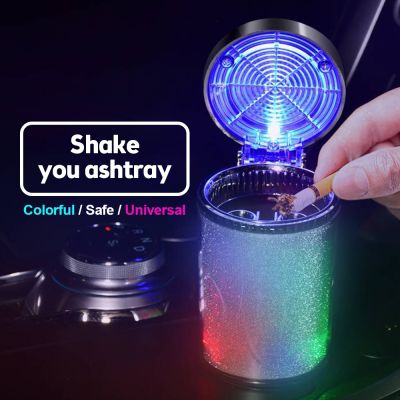 hot！【DT】☫  Car Ashtray Lamp Smoke Ash Holds Cup Indicator Holder Office