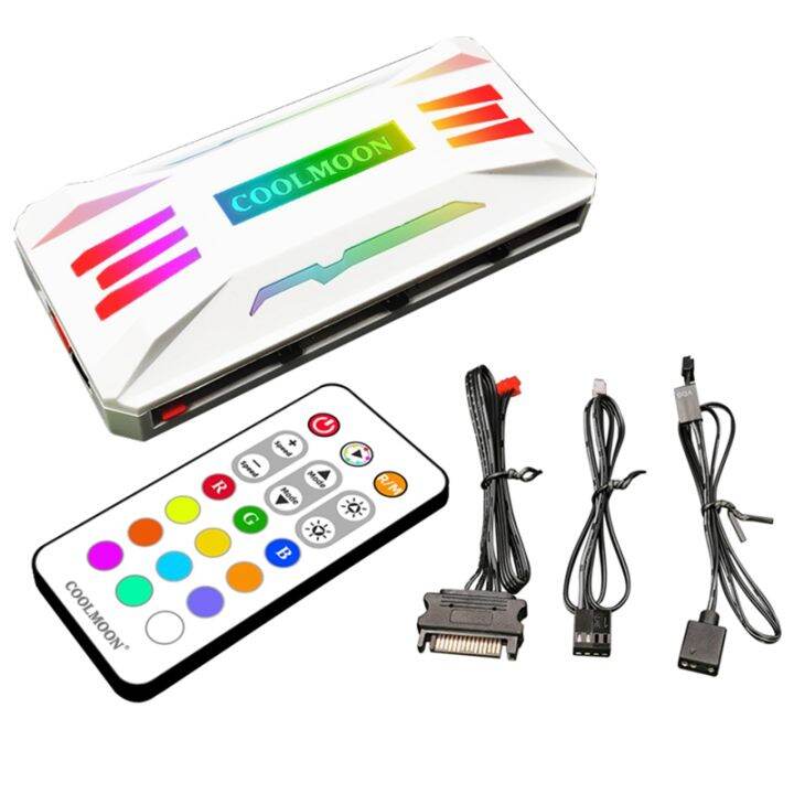 COOLMOON ARGB Controller 4Pin PWM Temperature Control 5V 3Pin