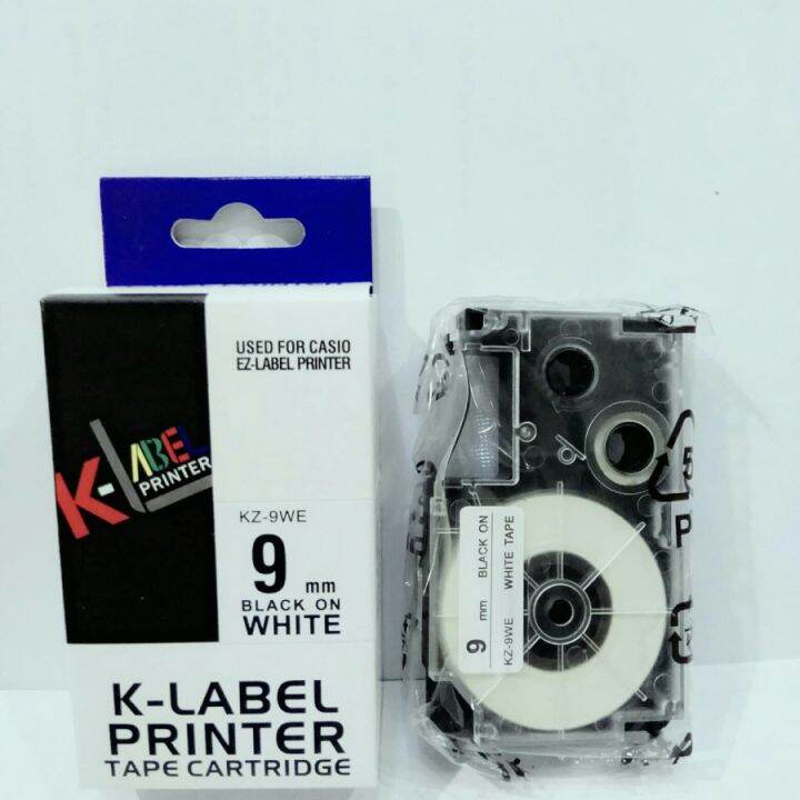 klabel printer used for casio ez label printer black on white 9 mm