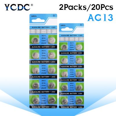 【Worth-Buy】 YCDC 20Pcs 303 AG13 LR44 357A S76E SR44 G13 V303เหรียญ1.55V อัลคาไลน์ปุ่มเดี่ยวสำหรับนาฬิกา Remote