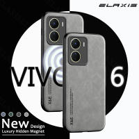 VIVO Y16/Y35เคสโทรศัพท์แฟชั่นหรูหราหนังซิลิโคนอ่อนนุ่มแม่เหล็กรวมทุกอย่างเลนส์ใหม่ฝาครอบป้องกัน-E18