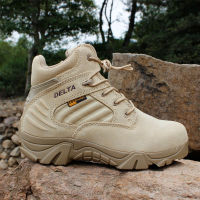 2021 New Mens Winter Military Shoes Tactical Desert Combat Ankle Boats Army Work Shoes Plus size 39-47 Leather Snow Boots（COD）