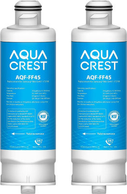 AQUA CREST DA97-17376B Replacement for Samsung HAF-QIN/EXP, DA97-17376B, DA97-08006C, HAF-QIN, Refrigerator Water Filter (Pack of 2)